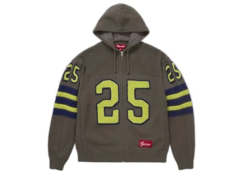 Supreme Sport Zip Up Hooded Sweater (FW25) Charcoal