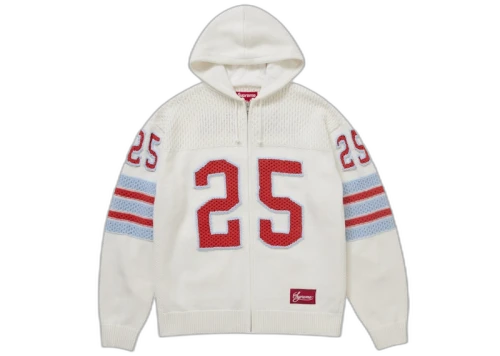 Supreme Sport Zip Up Hooded Sweater (FW25) White
