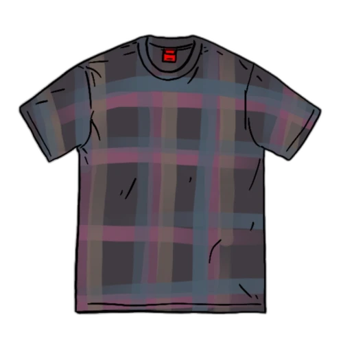 Supreme Sprayed Plaid S/S Top Black