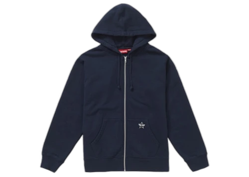 Supreme Star Zip Up Sweatshirt Navy