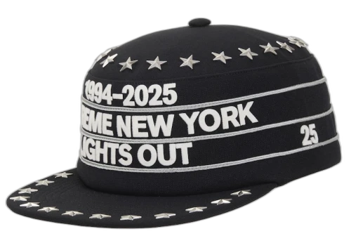 Supreme Stars Studded Pillbox Hat Black