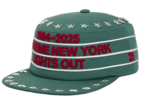 Supreme Stars Studded Pillbox Hat Green