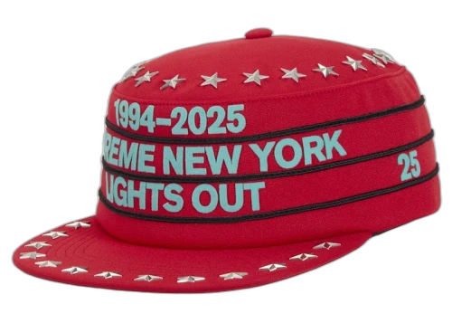 Supreme Stars Studded Pillbox Hat Red