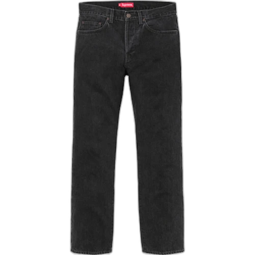 Supreme Stone Washed Slim Jeans Black