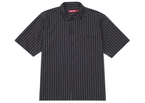 Supreme Stripe S/S Pajama Shirt Black