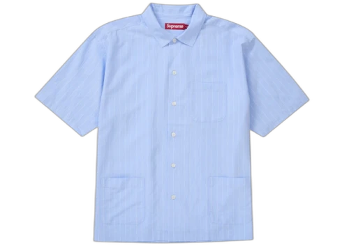 Supreme Stripe S/S Pajama Shirt Blue