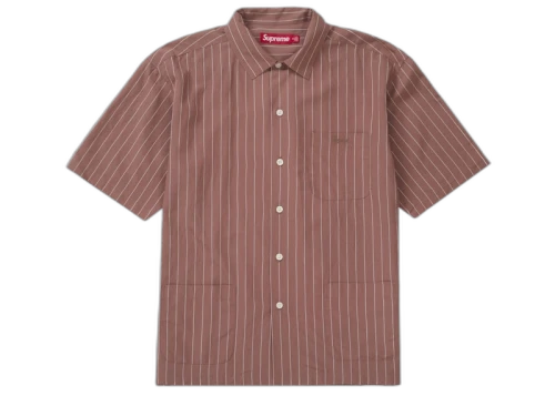 Supreme Stripe S/S Pajama Shirt Brown