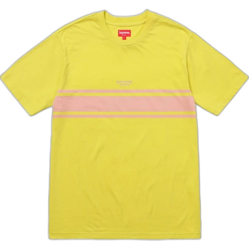 Supreme Stripe Tee Dark Yellow