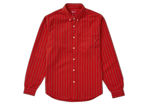 Supreme Stripe Twill Shirt Orange