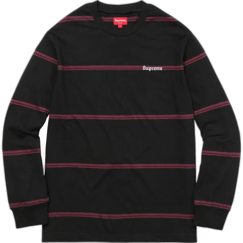 Supreme Striped L/S Top Black