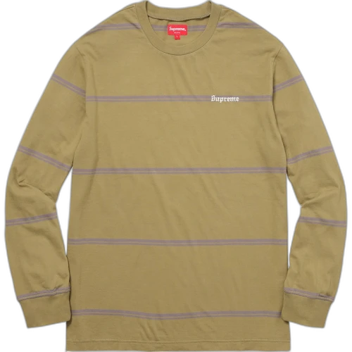 Supreme Striped L/S Top Olive