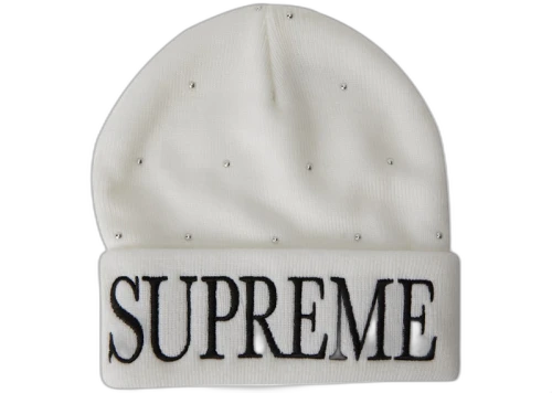 Supreme Studded Beanie White