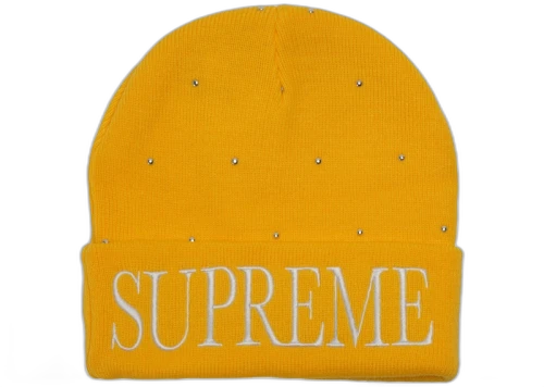 Supreme Studded Beanie Yellow
