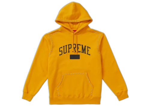 Supreme Studded Hooded Sweatshirt (FW18) Gold