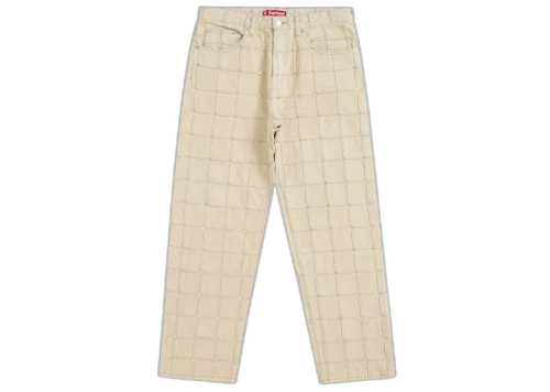 Supreme Studded Seam Loose Fit Jean Natural