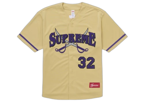 Supreme Swords Baseball Jersey Gold