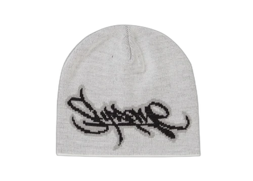 Supreme Tag Logo Beanie White