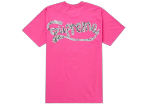 Supreme Tape Tee Fuchsia
