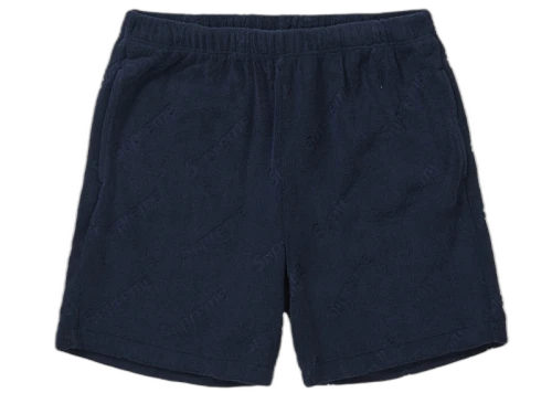 Supreme Terry Jacquard Logo Short Navy