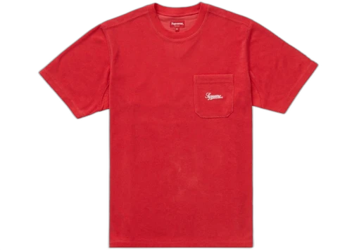 Supreme Terry Pocket Tee Red