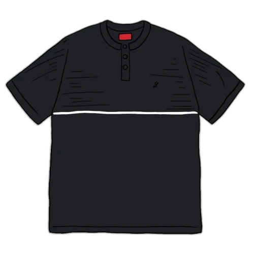 Supreme Terry S/S Henley Black