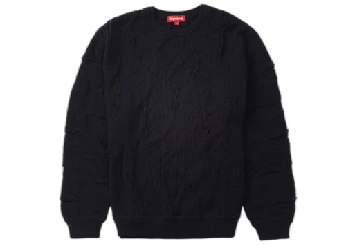 Supreme Textured Pattern Sweater Black