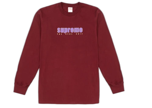 Supreme The Real Shit L/S Tee Burgundy