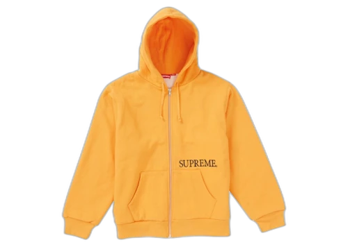 Supreme Thermal Zip Up Hooded Sweatshirt Tangerine