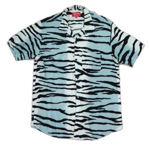 Supreme Tiger Stripe Rayon Shirt Grey