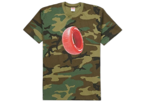 Supreme Tire Tee Woodland Camo
