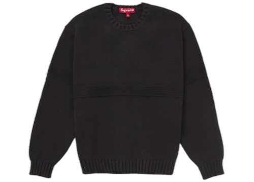 Supreme Tonal Applique Sweater Black