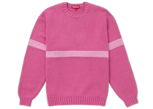 Supreme Tonal Applique Sweater Dark Pink