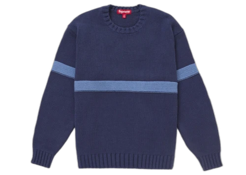 Supreme Tonal Applique Sweater Navy