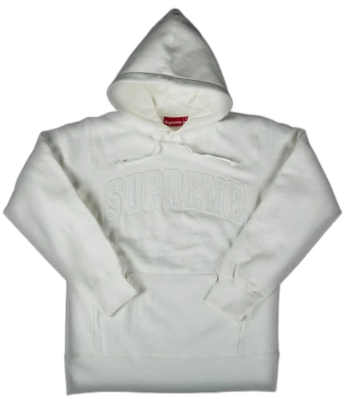Supreme Tonal Arc Hooded Sweatshirt White