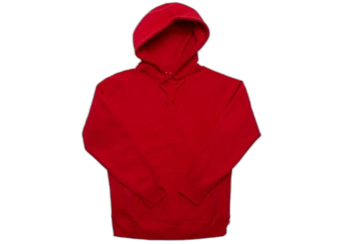 Supreme Tonal Embroidered Hoodie Red