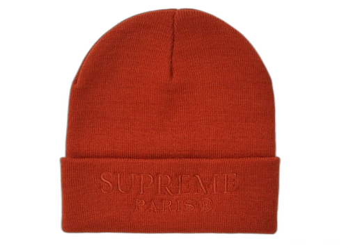 Supreme Tonal Logo Beanie Brown