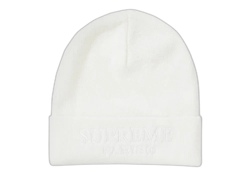 Supreme Tonal Logo Beanie White