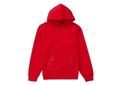 Supreme Tonal Webbing Hooded Sweatshirt Red