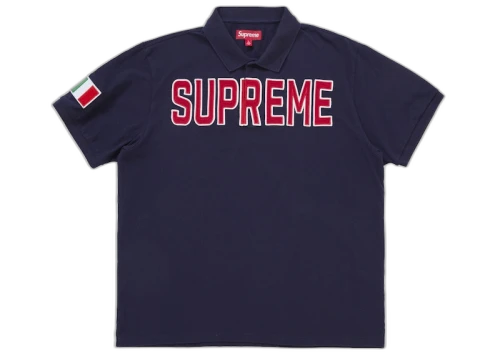 Supreme Twill Appliqué Polo Navy