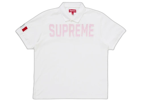 Supreme Twill Appliqué Polo White