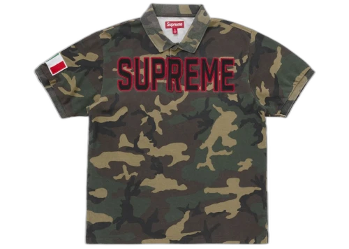 Supreme Twill Appliqué Polo Woodland Camo