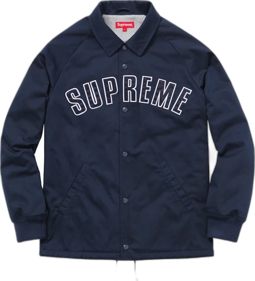 Supreme Twill Coaches Jacket Navy