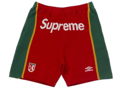 Supreme Umbro Knit Soccer Short Red