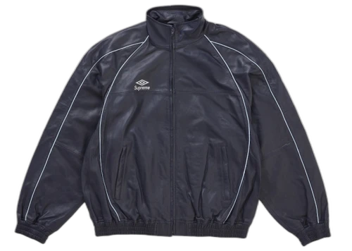 Supreme Umbro Leather Track Jacket Navy