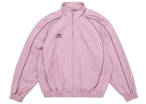 Supreme Umbro Leather Track Jacket Pink