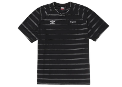 Supreme Umbro Stripe Soccer Jersey Black