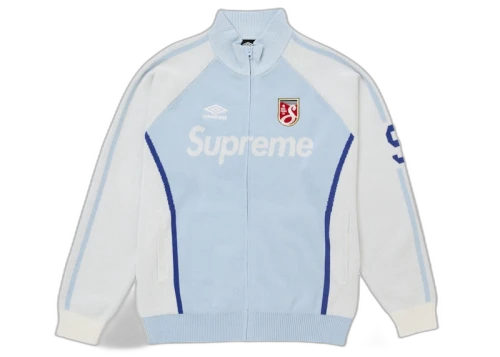 Supreme Umbro Zip Up Sweater Light Blue