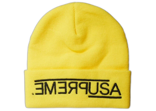 Supreme USA Beanie Yellow
