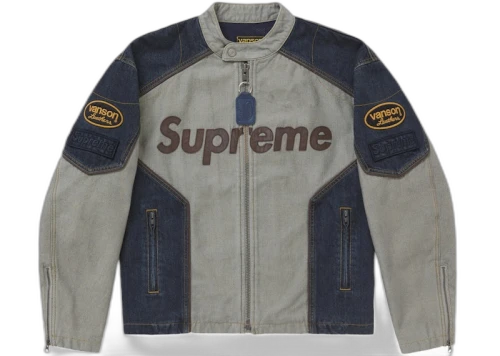 Supreme Vanson Leathers Cordura Cotton Jacket Denim