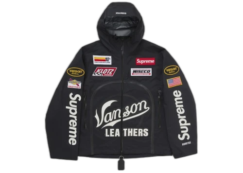 Supreme Vanson Leathers GORE-TEX Shell Jacket Black